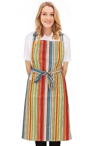 ruvanti 100% cotton cute aprons for women with pockets adjustable upto xxl, cooking, kitchen, server, chef apron