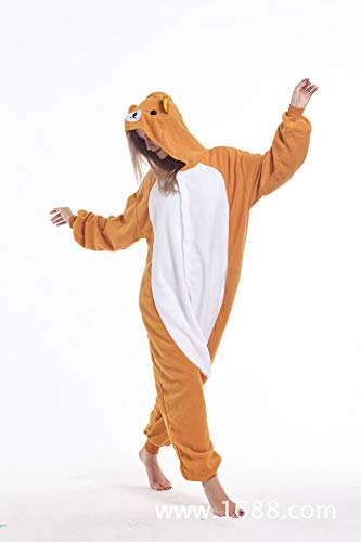 Rilakkuma Adult Animal Onesie Costume Cosplay Unisex One Piece Pajamas for Women Men M