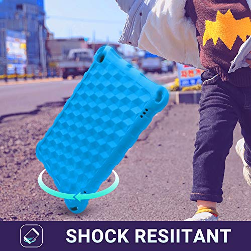 2019 New Fire 7 Tablet Case,(Compatible with 5th Generation, 2015 Release/7th Generation, 2017 Release/9th Generation, 2019 Release), Light Weight Kids Shock Proof Cover for Fire 7 Tablet(New Blue)