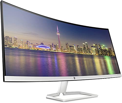 HP 34f 34” Curved Monitor with AMD FreeSync Technology | Ultra-Wide Quad HD Resolution (3440 × 1440p), IPS Display, and 3-Sided Low Bezel, 1-Yr Warranty (6JM50AA)