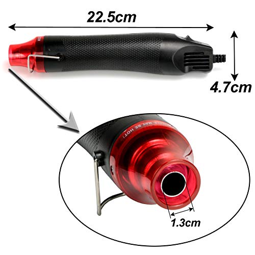5Pcs Epoxy Glitter Tumbler Kits,Black Portable Bubble Buster Tool Heat Gun for DIY Acrylic Resin Cups to Remove Air Bubbles,4Pcs Magic Epoxy Brushes for Vinyl Crafts Tumbler (Black)