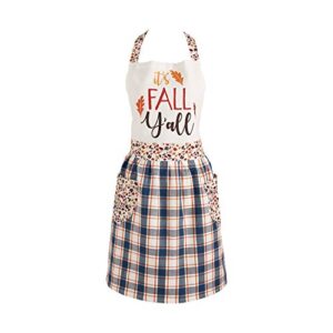 dii women's fall & thanksgiving kitchen apron, adjustable long waist ties, it's fall y'all
