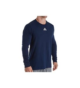 adidas men's amplifier long sleeve logo t-shirt ek02 s collegiate navy