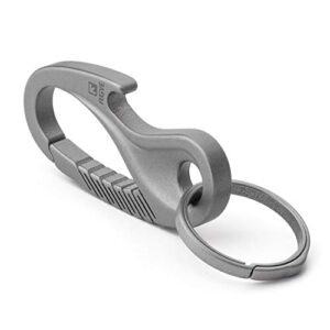 tisur titanium carabiner key holder quick release heavy duty bottle opener car key chain for men (taiji+o ring)