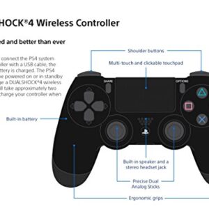 DualShock 4 Wireless Controller for PlayStation 4 - Jet Black [Old Model] (Renewed)