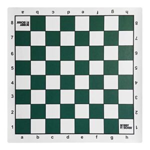bobby fischer tournament roll up chess board - vinyl with green squares by we games