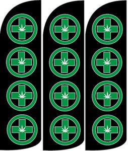 dispensary king windless flag- pack of 3(hardware not included)