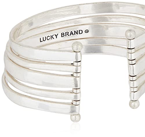 Lucky Brand Multi-Row Cuff Bracelet, Silver