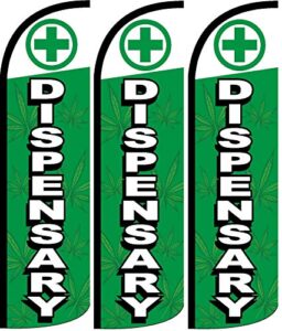 dispensary king windless flag- pack of 3(hardware not included)
