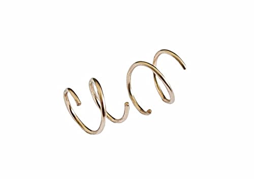 Double Hoop Twist Earrings - Single earring or a Pair of earrings • 8 mm Two Piercing Earring • Tiny Huggie Hoops • Minimal Spiral Earring • Double Cartilage or Helix Piercing