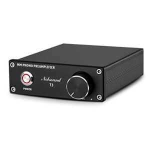 mm phono preamplifier, hi-fi turntable preamp for home audio/record player/stereo amplifier/active speaker [nobsound t3]