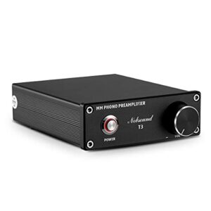 MM Phono Preamplifier, Hi-Fi Turntable Preamp for Home Audio/Record Player/Stereo Amplifier/Active Speaker [Nobsound T3]