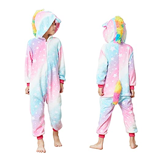 HQFURS Kids Unisex Unicorn Costume Animal Onesie Pajamas Halloween Christmas Gifts 10t