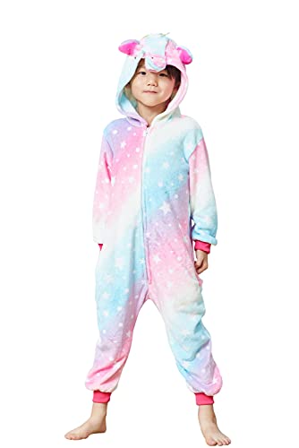 HQFURS Kids Unisex Unicorn Costume Animal Onesie Pajamas Halloween Christmas Gifts 10t