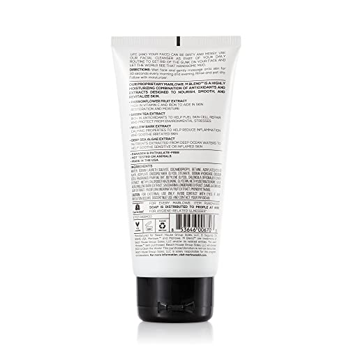 MARLOWE. No. 121 Facial Cleanser for Men 6oz | Daily Face Wash with Natural Extracts & Antioxidants | Soothes, Purifies, Refreshes | Thick Lather, No More Dry