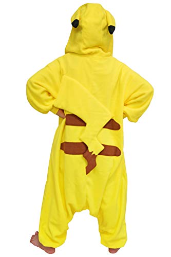 SAZAC Kigurumi - Pokemon - Pikachu - Onesie Jumpsuit Halloween Costume - Kids Size (7-9 Year Old) Yellow