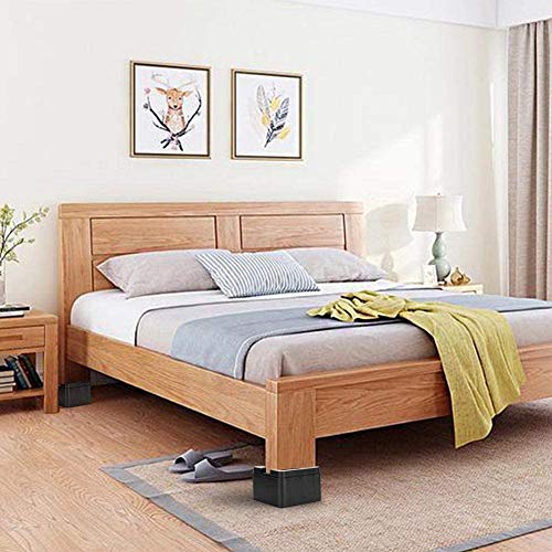 Kyrieval 3 Inch Bed Risers Heavy Duty U Shape Adjustable Furniture Risers for Casters Wheels of Furniture, Sofa, Table and Couch 4 pcs