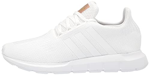 adidas Originals Women's Swift Run Shoes, White/White/Copper Metallic, 7