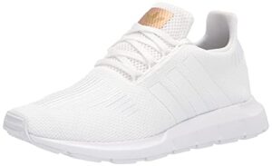 adidas originals women's swift run shoes, white/white/copper metallic, 7