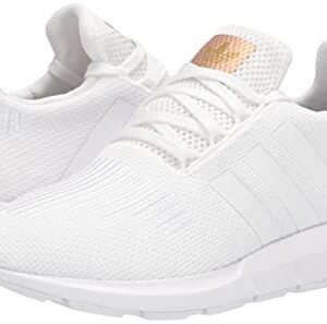 adidas Originals Women's Swift Run Shoes, White/White/Copper Metallic, 7