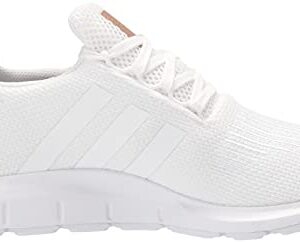 adidas Originals Women's Swift Run Shoes, White/White/Copper Metallic, 7