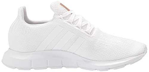 adidas Originals Women's Swift Run Shoes, White/White/Copper Metallic, 7