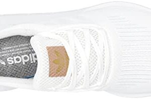 adidas Originals Women's Swift Run Shoes, White/White/Copper Metallic, 7