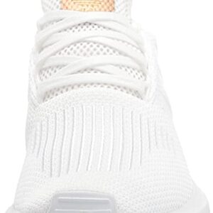 adidas Originals Women's Swift Run Shoes, White/White/Copper Metallic, 7