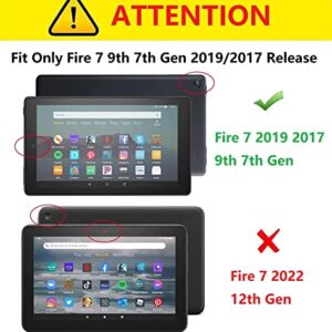 Maomi for Amazon Kindle Fire 7 case 2019/2017 Release 9th/7th Generation - PU Leather Cover with Auto Wake/Sleep (City Night)