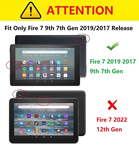 Maomi for Amazon Kindle Fire 7 case 2019/2017 Release 9th/7th Generation - PU Leather Cover with Auto Wake/Sleep (City Night)