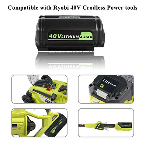 CELL9102 Replacement 4.0Ah 40V Lithium Battery for Ryobi Lawn Mower 40v Battery OP4015 OP4050A OP4040 OP4050 OP40201 OP40501