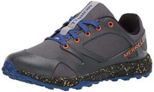 merrell unisex child altalight low hiking sneaker, grey/orange, 4.5 big kid us