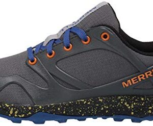 Merrell unisex child Altalight Low Hiking Sneaker, Grey/Orange, 4.5 Big Kid US