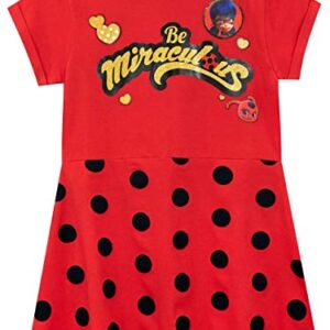 Miraculous Girls' Dress Ladybug Red Size 8