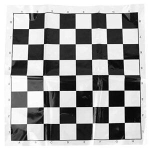 Portable Chess Plastic International Chessboard Set Medieval Entertainment Chess Game Set Black & White Chessboard for Party Activities(White)