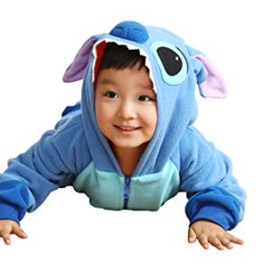 OGU' DEAL Kids Stitch Pajamas Animal Onesie Halloween Costumes One Piece Sleepwear for Boys and Girls