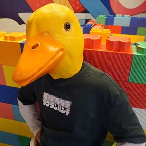 PartyHop - Yellow Duck Mask - Halloween Latex Animal Full Head Mask