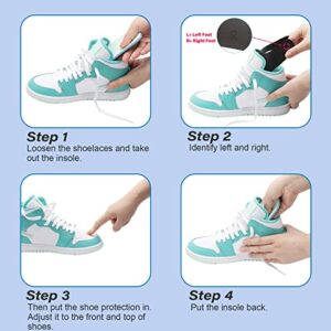 YOLOPARK Shoe Crease Protectors for Air Force Shoes, 4 Pairs Shoe Anti Crease Guard to Prevent Sneaker Crease for Men's 7.5-13 Women's 5-9