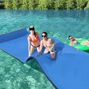 max4out water floating mat 9/12/18 foam lake floats floating foam pad lily pad for water recreation and relaxing lily mat for family floating pad for pets pool float for party (blue-270)