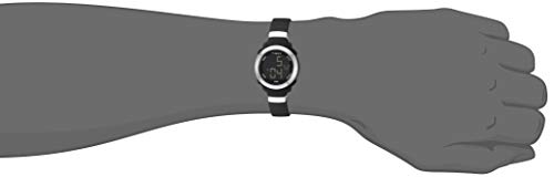 Timex Women's TW5M29300 DGTL Stacked Numbers 28mm Black/Silver Resin Strap Watch