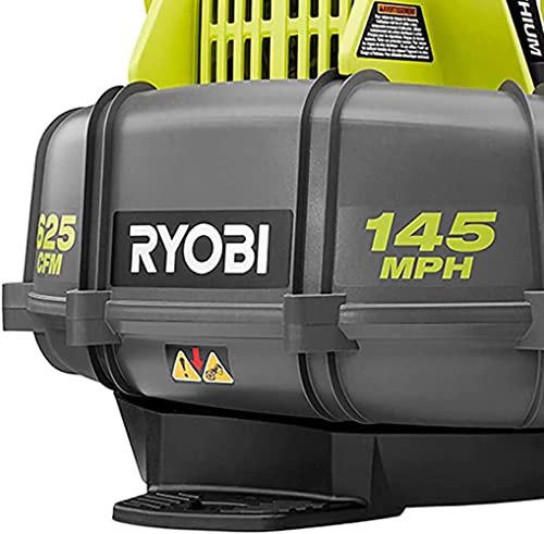 Ryobi RY40440 40 Volt 145 MPH 625 CFM Cordless Brushless Variable Speed Backpack Leaf Blower with Lithium-Ion Battery and Charge Kit