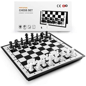 chess sets travel board games: magnetic folding chess board with instructions teen gifts family games educational toys for kids and adults 9.5 inch