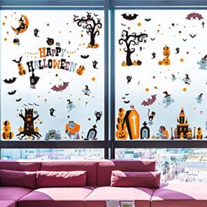 146 PCS Halloween Window Clings Decals for Window Glass Decorations Halloween Glass Decals for Party Decorations