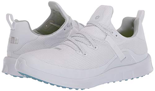 Puma Golf Women's Laguna Fusion Sport Golf Shoe, Puma White-Puma White, 10 M US