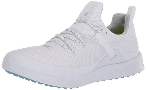 Puma Golf Women's Laguna Fusion Sport Golf Shoe, Puma White-Puma White, 10 M US