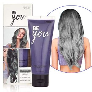 semi-permanent silver fox hair dye - vibrant 2.36 oz. tubes temporary hair color - ammonia and peroxide free -vegan and 100% cruelty-free toner - lasts for 7-15 shampoos - by splashes and spills