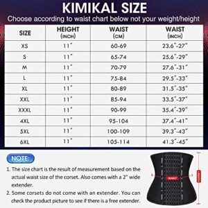 KIMIKAL Corset Waist Trainer for Women Waist Cincher Shapewear Fajas Colombianas Waist Trimmer Tummy Control Steel Bones Tops Bustiers Body Shaper