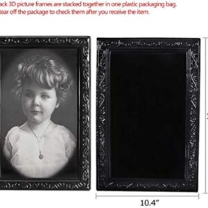 Halloween Decoration Indoor Scary Gothic Wall Decor 3D Changing Face Moving Picture Frames Portrait, Horror Poster Castle Haunted Mansion Decor House Decoration Party Supplies