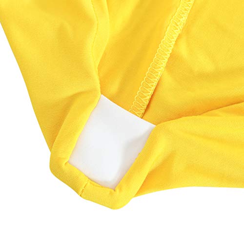 Obstal 6ft Stretch Spandex Table Cover for Standard Folding Tables - Universal Rectangular Fitted Tablecloth Protector for Party （Yellow, 72 Length x 30 Width x 30 Height Inches）