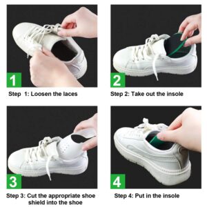 2 Pairs Anti-Wrinkle Shoes Crease Protector Toe Box Decreaser, Prevent Shoes Crease Indentation (Men's Size 7-12)